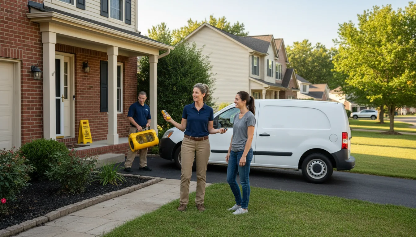 Residential water damage restoration in Max, NE